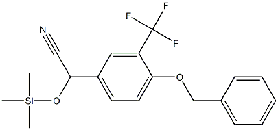 2-(4-(benzyloxy)-3-(trifluoromethyl)phenyl)-2-(trimethylsilyloxy)acetonitrile Struktur