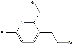 6-bromo-3-(2-bromoethyl)-2-(bromomethyl)pyridine Struktur