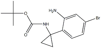 tert-butyl 1-(2-amino-4-bromophenyl)cyclopropylcarbamate Struktur