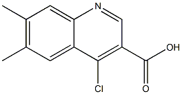 4-chloro-6,7-dimethylquinoline-3-carboxylic acid Struktur