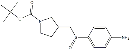 3-(4-Amino-benzenesulfinylmethyl)-pyrrolidine-1-carboxylic acid tert-butyl ester Struktur