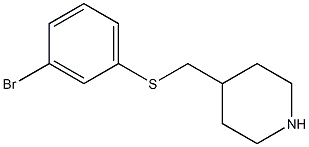 4-(3-Bromo-phenylsulfanylmethyl)-piperidine Struktur