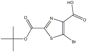 5-bromo-2-(tert-butoxycarbonyl)thiazole-4-carboxylic acid Struktur