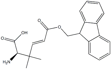 (R)-Fmoc-2-amino-3,3-dimethyl-pent-4-enoic acid Struktur