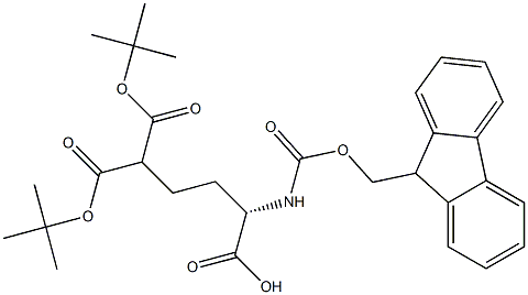 (S)-Fmoc-2-amino-5-tert-butoxycarbonyl-hexanedioic acid-6-tert-butyl ester Struktur