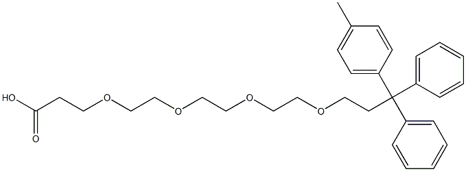 15-(4-Methyltrityl)-4,7,10,13-tetraoxapentadecanoic acid Struktur