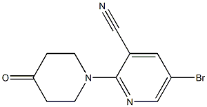 5-bromo-2-(4-oxopiperidin-1-yl)pyridine-3-carbonitrile Struktur