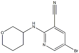 5-bromo-2-(tetrahydro-2H-pyran-3-ylamino)pyridine-3-carbonitrile Struktur