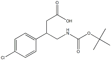 3-(4-chlorophenyl)-4-N-Boc-amino butyric acid Struktur