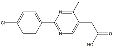 [2-(4-Chlorophenyl)-4-MethylpyriMidin-5-yl]-acetic acid Struktur