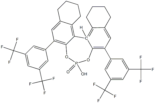 S-3,3'-bis(3,5-bis(trifluoroMethyl)phenyl)-5,5',6,6',7,7',8,8'-octahydro-1,1'-binaphthyl-2,2'-diyl hydrogenphosphate Struktur