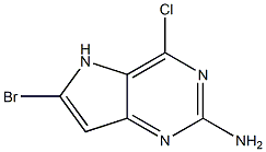 6-Bromo-4-chloro-5H-pyrrolo[3,2-d]pyrimidin-2-amine Struktur