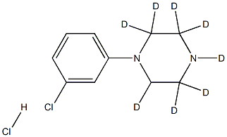 1-(3-Chlorophenyl)piperazine-D8  HCl Struktur