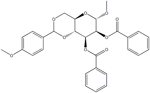 Methyl 2,3-di-O-benzoyl-4,6-O-(4-methoxybenzylidene)-a-D-mannopyranoside Struktur