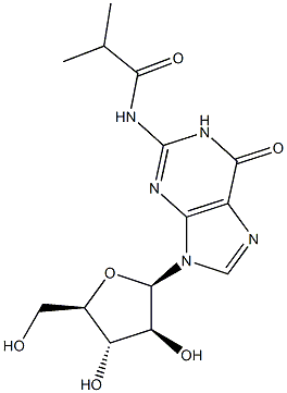 N2-Isobutyryl-9-(b-D-arabinofuranosyl)guanine Struktur