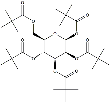 1,2,3,4,6-Penta-O-pivaloyl-b-D-mannopyranose Struktur