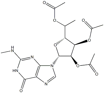 2',3',5'-Tri-O-acetyl-N2-dimethylguanosine Struktur