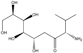 N-Valinyl-1-deoxy-D-glucitol Struktur