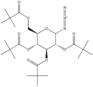 2,3,4,6-Tetra-O-pivaloyl-D-glucopyranosyl azide Struktur