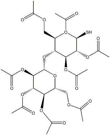 4-O-(2,3,4,6-Tetra-O-acetyl-b-D-glucopyranosyl)-1,2,3,6-tetra-O-acetyl-b-D-thioglucopyranose Struktur