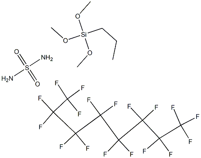 Perfluorooctane sulfaMide Propyl TriMethoxy silane Struktur