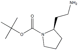 R-tert-butoxycarbonyl-2-(aminoethyl)pyrrolidine Struktur