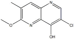 3-Chloro-6-methoxy-7-methyl-[1,5]naphthyridin-4-ol Struktur