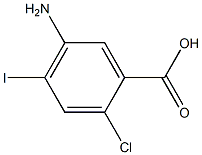 5-Amino-2-chloro-4-iodo-benzoic acid Struktur