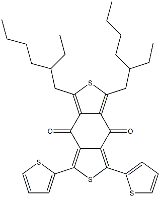 1,3-Bis-(2-ethyl-hexyl)-5,7-di-thiophen-2-yl-2,6-dithia-s-indacene-4,8-dione Struktur