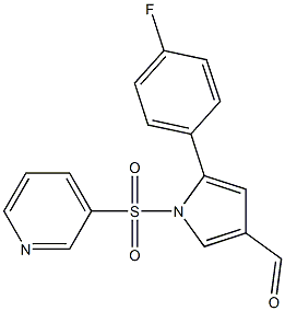 5-(4-fluorophenyl)-1-(pyridin-3-ylsulfonyl)-1H-pyrrole-3- carbaldehyde Struktur