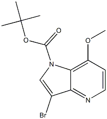 3-Bromo-7-methoxy-pyrrolo[3,2-b]pyridine-1-carboxylic acid tert-butyl ester Struktur