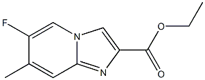 6-Fluoro-7-methyl-imidazo[1,2-a]pyridine-2-carboxylic acid ethyl ester Struktur