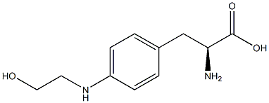 (S)-2-amino-3-(4-((2-hydroxyethyl)amino)phenyl)propanoic acid Struktur