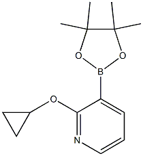 2-cyclopropoxy-3-(4,4,5,5-tetramethyl-1,3,2-dioxaborolan-2-yl)pyridine Struktur