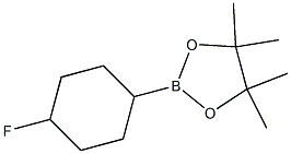 2-(4-fluorocyclohexyl)-4,4,5,5-tetramethyl-1,3,2-dioxaborolane Struktur