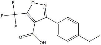 3-(4-Ethylphenyl)-5-(trifluoromethyl)isoxazole-4-carboxylic acid Struktur