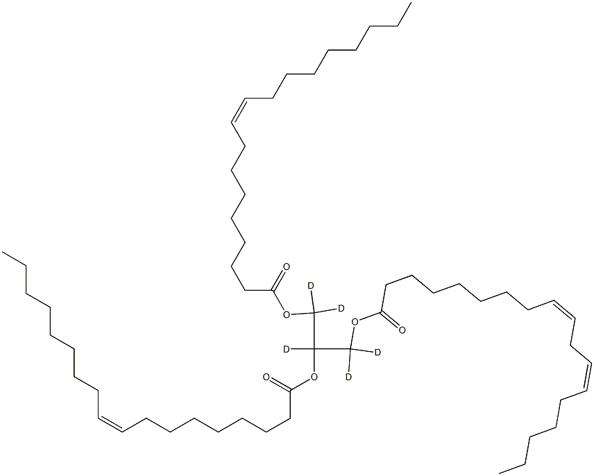 1,2-Dioleoyl-3-linoleoyl-rac-glycerol-d5 Struktur