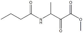 3-Butyramido-2-oxobutanoic Acid Methyl Ester Struktur