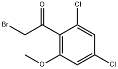 2-Bromo-1-(2,4-dichloro-6-methoxyphenyl)ethanone Struktur