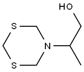 2-Methyl-2-(1,3,5-dithiazinan-5-yl)ethanol Struktur