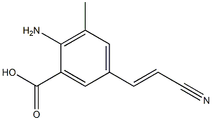 2-Amino-5-(2-cyanovinyl)-3-methylbenzoic Acid Struktur