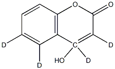 4-Hydroxy Coumarin-d4 Struktur