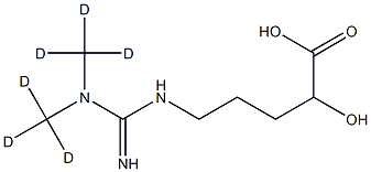 5-(3,3-Dimethyl-d6-guanidino)-2-hydroxypentanoic Acid Struktur