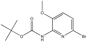 (6-Bromo-3-methoxy-pyridin-2-yl)-carbamic acid tert-butyl ester Struktur