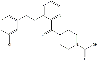 4-[[3-[2-(3-Chlorophenyl)ethyl]-2-pyridinyl]carbonyl]-1-piperidinecarboxylic Acid Struktur