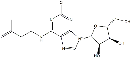 2-Chloro-N6-iso-pentenyladenosine Struktur