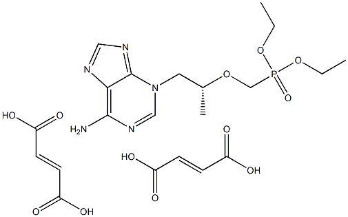 (R)-diethyl (((1-(6-amino-3H-purin-3-yl)propan-2-yl)oxy)methyl) phosphonate difumarate Structure