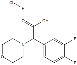 (3,4-DIFLUORO-PHENYL)-MORPHOLIN-4-YL-ACETIC ACID HYDROCHLORIDE Struktur