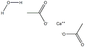 Calcium acetate monohydrate Struktur