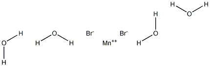 Manganese(II) bromide tetrahydrate Struktur